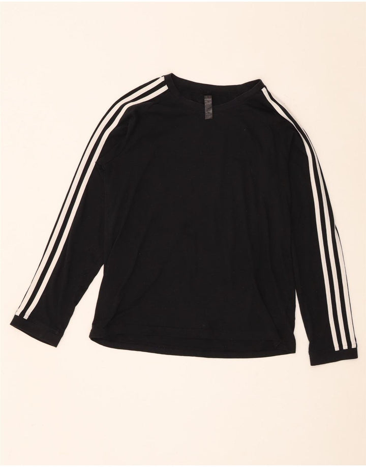 Adidas Γυναικείο Aeroready τοπ μακρυμάνικο UK 12/14 Μεσαίο μαύρο πολυεστέρα