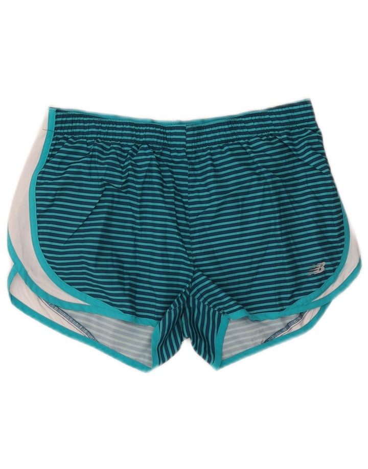 NEW BALANCE Γυναικείο αθλητικό σορτς UK 14 Medium Navy Blue ριγέ