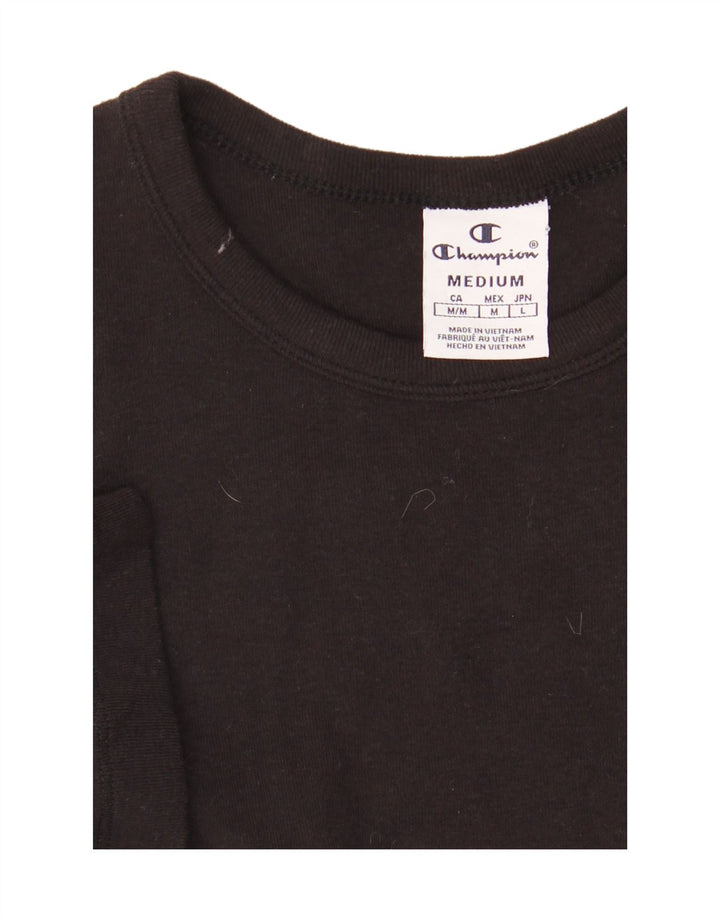 CHAMPION Womens T-Shirt Dress UK 12 Medium Black