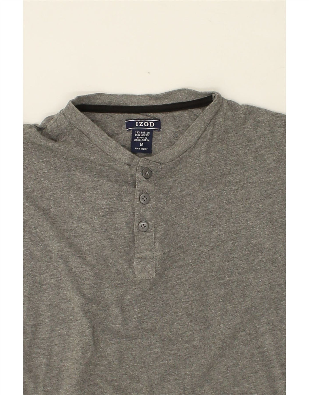 IZOD Mens T-Shirt Top Medium Grey Cotton Vintage Izod and Second-Hand Izod from Messina Hembry 