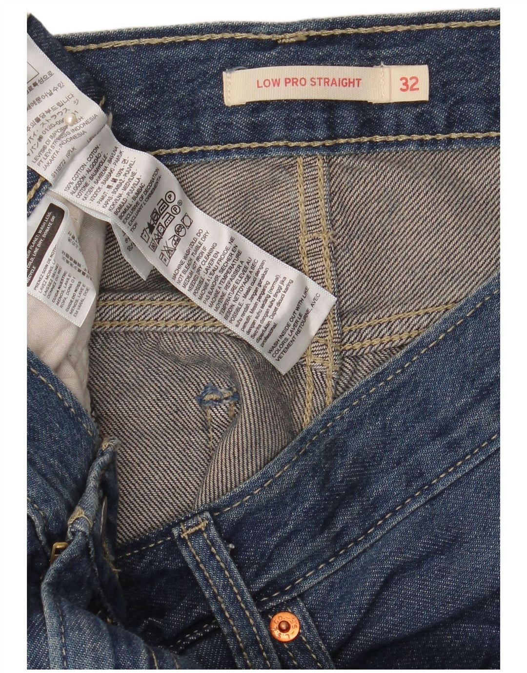 Ανδρικό τζιν Levi's Low Pro Straight W32 L32 Μπλε βαμβακερό