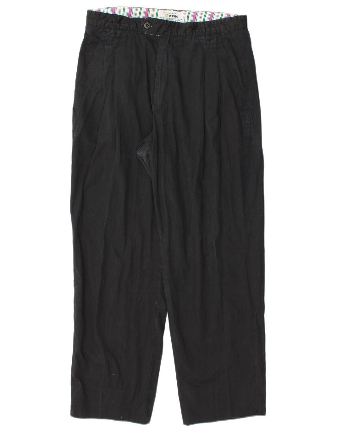 POP 84 Γυναικείο παντελόνι Chino με καρφίτσες Medium W30 L27 Μαύρο