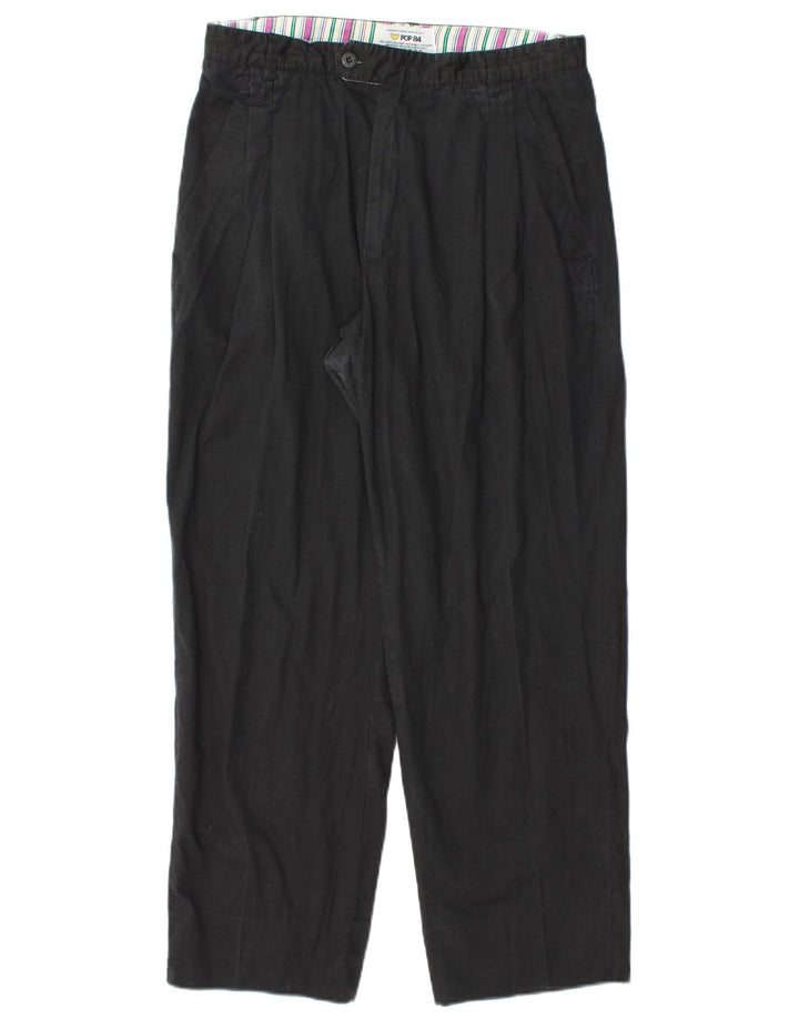 POP 84 Γυναικείο παντελόνι Chino με καρφίτσες Medium W30 L27 Μαύρο