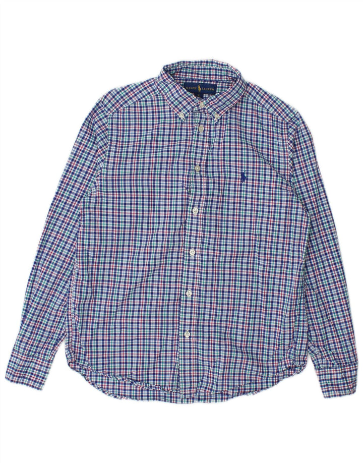 Ralph Lauren Boys πουκάμισο 13-14 ετών Blue Gingham Cotton