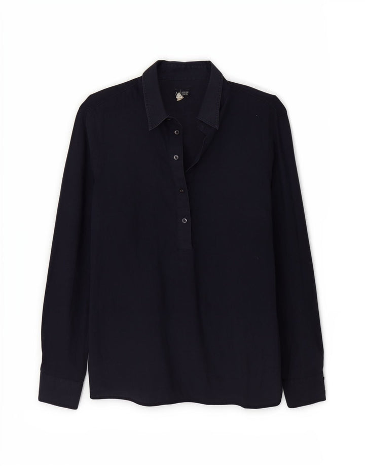 Armani Jeans Γυναικείο πουλόβερ Πουκάμισο IT 42 Medium Navy Blue Λινό