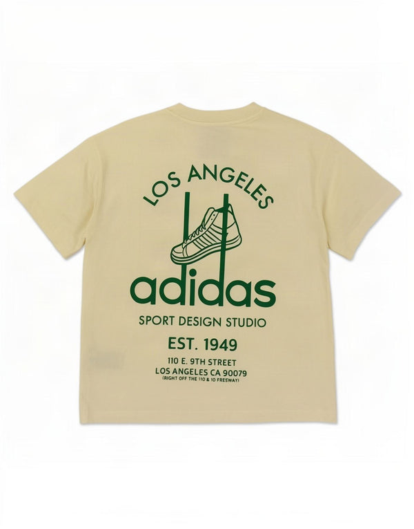 Ανδρικό γραφικό μπλουζάκι Adidas Loose Fit Top XS Κίτρινο βαμβακερό
