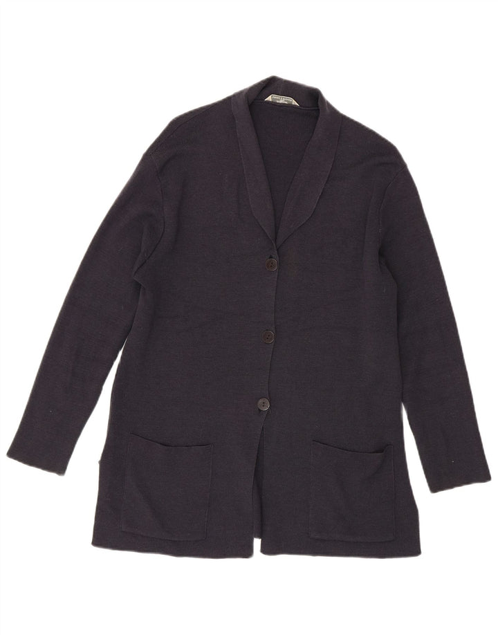 Marks & Spencer Γυναικεία ζακέτα υπερμεγέθη πουλόβερ UK 10 Small Purple Wool