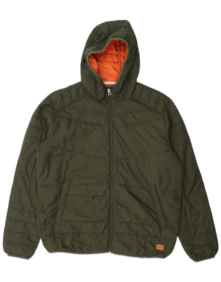 Jack & Jones Ανδρικό μπουφάν με κουκούλα UK 42 XL Πράσινο Πολυεστέρας
