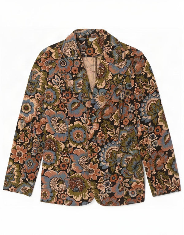 Vintage Γυναικείο Open Blazer Jacket IT 42 Medium Πολύχρωμο Floral