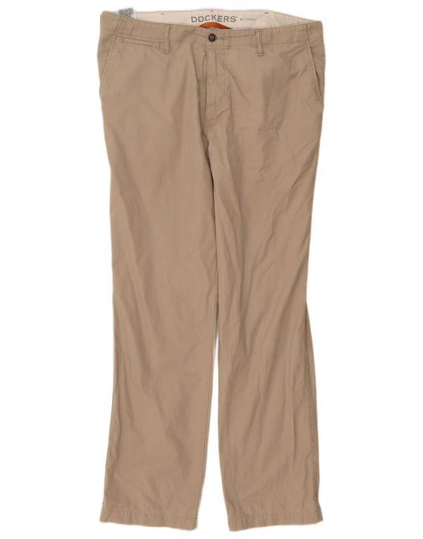 Dockers Ανδρικό ίσιο παντελόνι Chino W38 L34 Μπεζ βαμβακερό