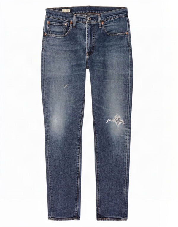 Levi's Mens 510 Distressed Skinny Jeans W34 L32 Μπλε βαμβακερό