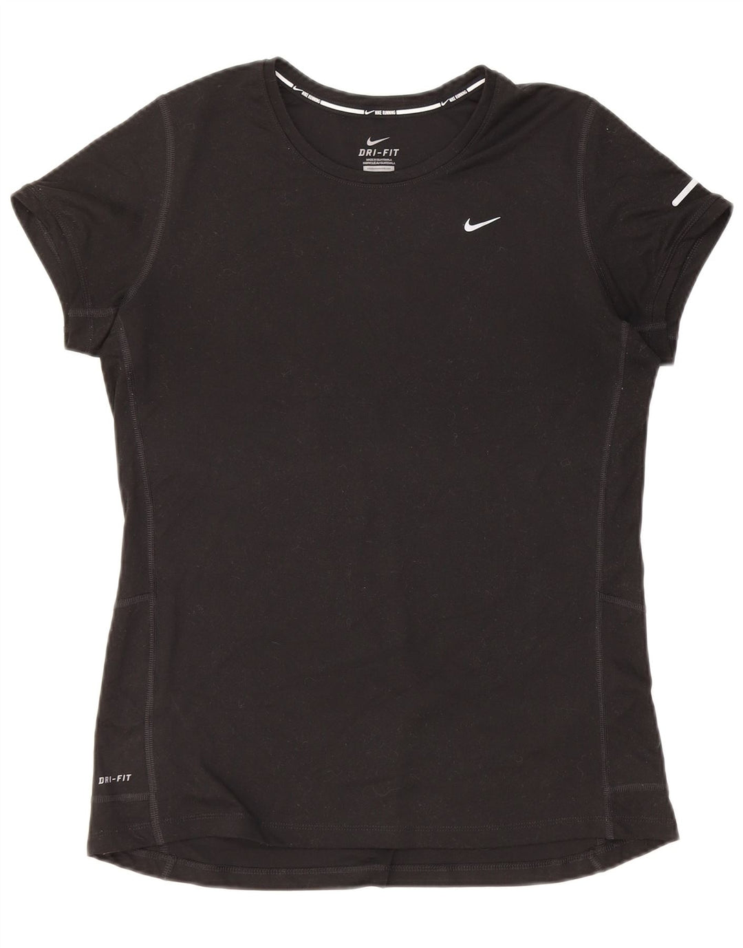 Γυναικείο T-Shirt NIKE Dri Fit Top UK 14 Large Black Polyester