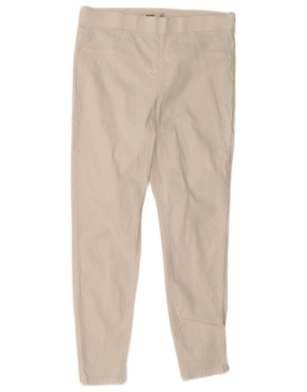 Marks & Spencer Γυναικείο Crop Casual Παντελόνι UK 12 Medium W30 L25 Λευκό