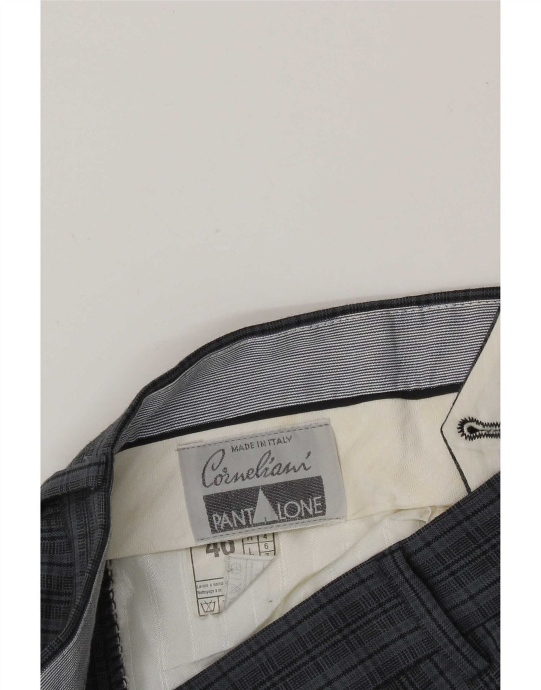 Corneliani Ανδρικό κοστούμι παντελόνι IT 46 Small W30 L30 Blue Check
