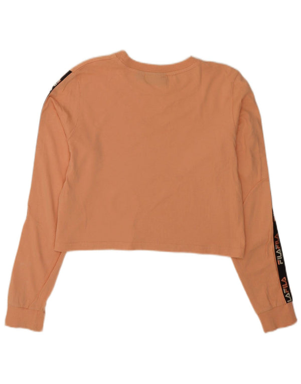 Fila Γυναικεία μακρυμάνικη μπλούζα με γραφικά Crop UK 8 Small Pink Cotton Sports