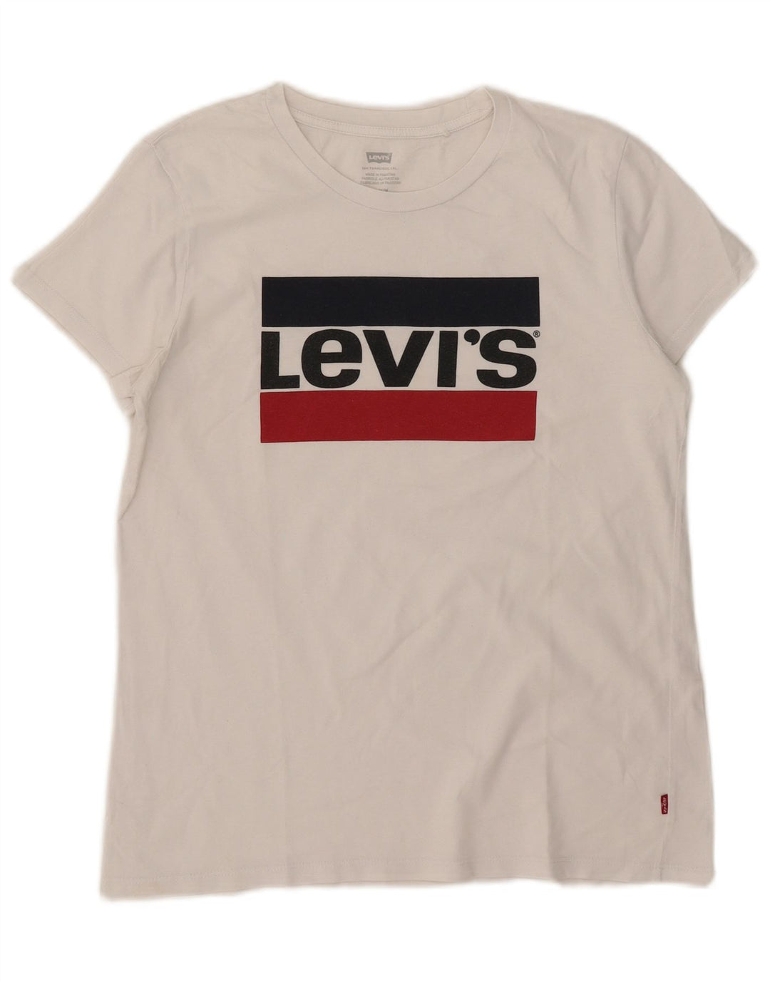 Γυναικείο γραφικό T-Shirt Levi's Top UK 14 Medium White