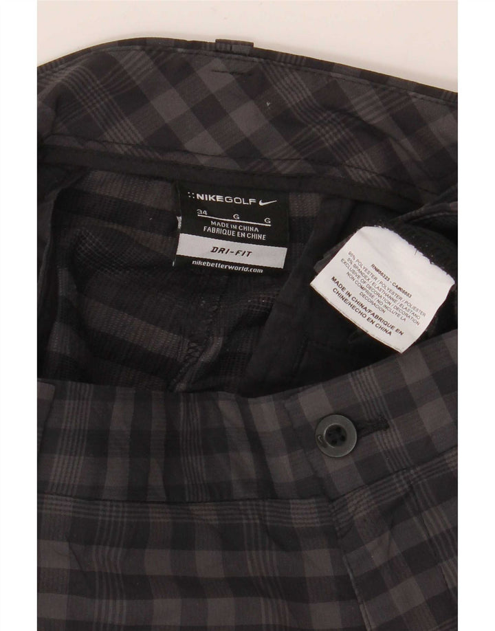 Ανδρικό σορτς chino Nike Dri Fit W34 Large Grey Gingham Polyester