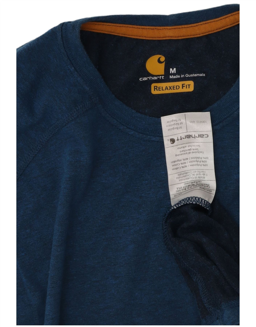 CARHARTT Ανδρικό T-Shirt Relaxed Fit Top Medium Blue Polyester