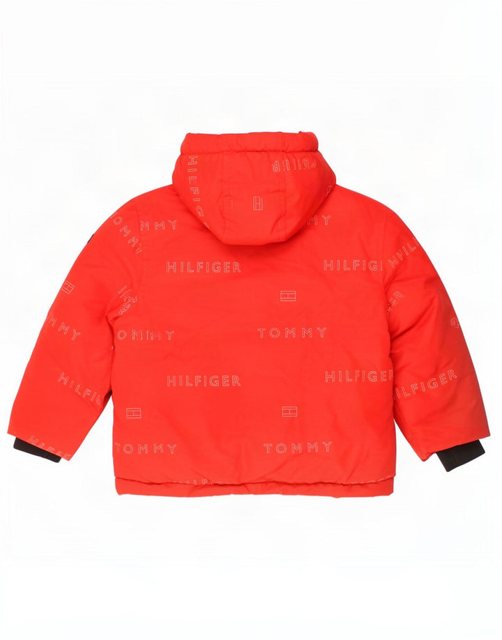 Tommy Hilfiger Boys Graphic Hooded Jacket 3-4 Years Red Polyester