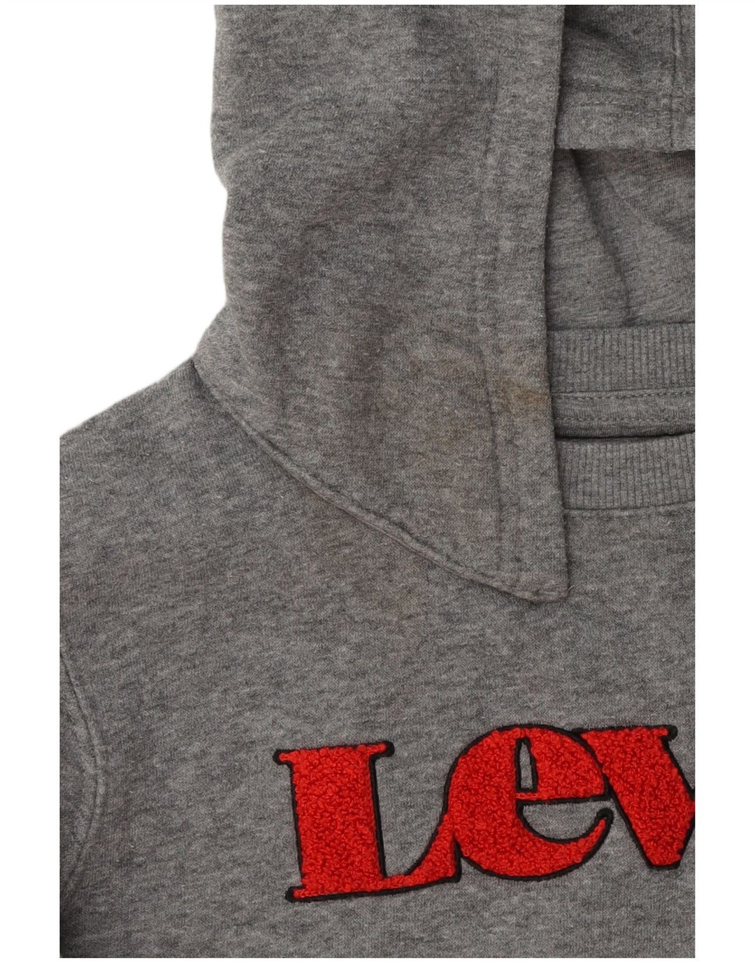 Levi's Boys Graphic Hoodie Jumper 9-10 Years Grey Cotton