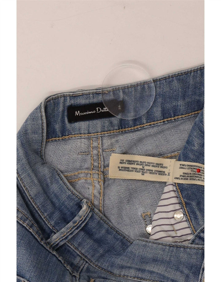 Massimo Dutti Γυναικείο Slim Jeans W26 L32 Μπλε βαμβακερό