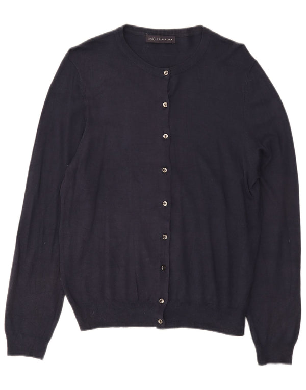 Marks & Spencer Γυναικεία ζακέτα UK 14 Large Navy Blue Viscose