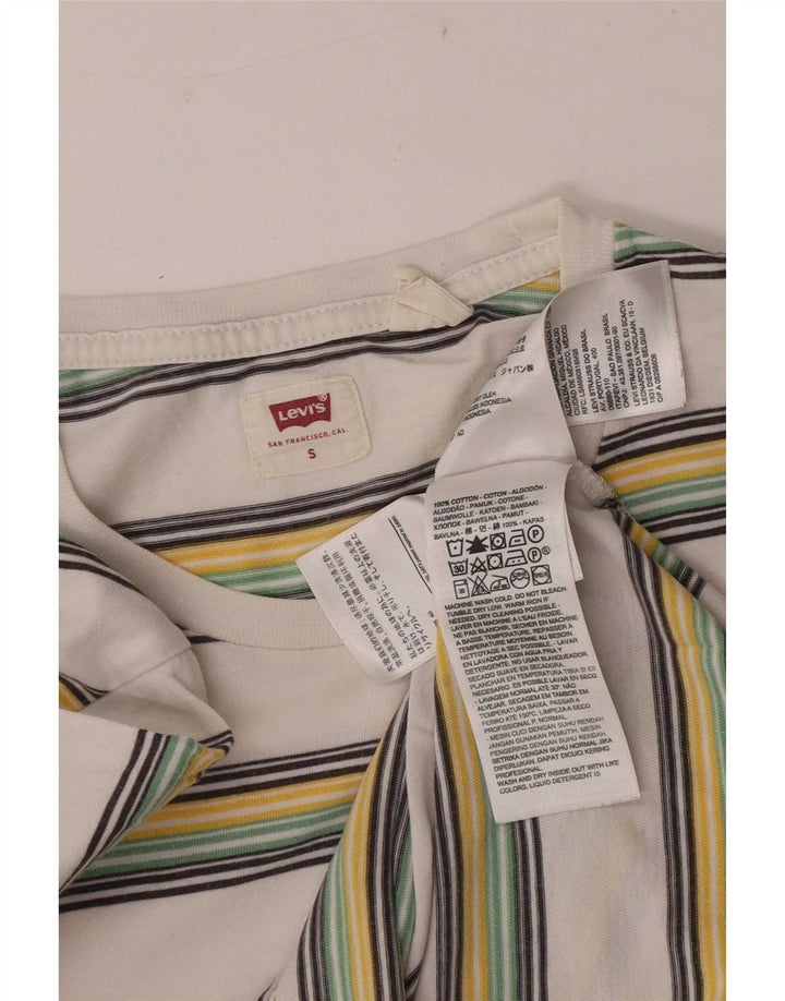 Ανδρικό T-Shirt Levi's Top Small White ριγέ βαμβακερό