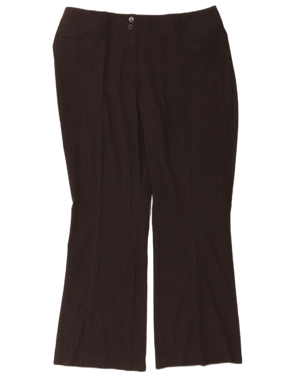 Γυναικεία Casual Παντελόνια Marks & Spencer UK 16 Large W34 L30 Black Pinstripe