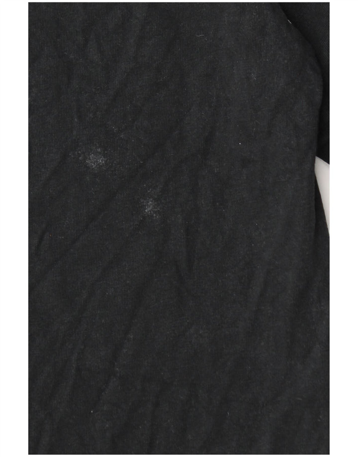 JORDAN Ανδρικό γραφικό T-Shirt Top Μεσαίο μαύρο βαμβακερό