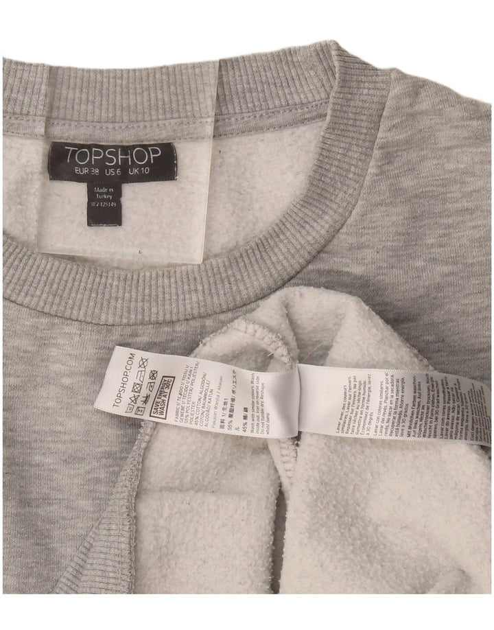 Γυναικείο φούτερ Topshop Oversized Jumper UK 10 Small Grey Polyester