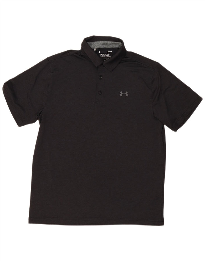 Under Armour Ανδρικό Πόλο Μπλουζάκι Μεγάλο Μαύρο Πολυεστέρα
