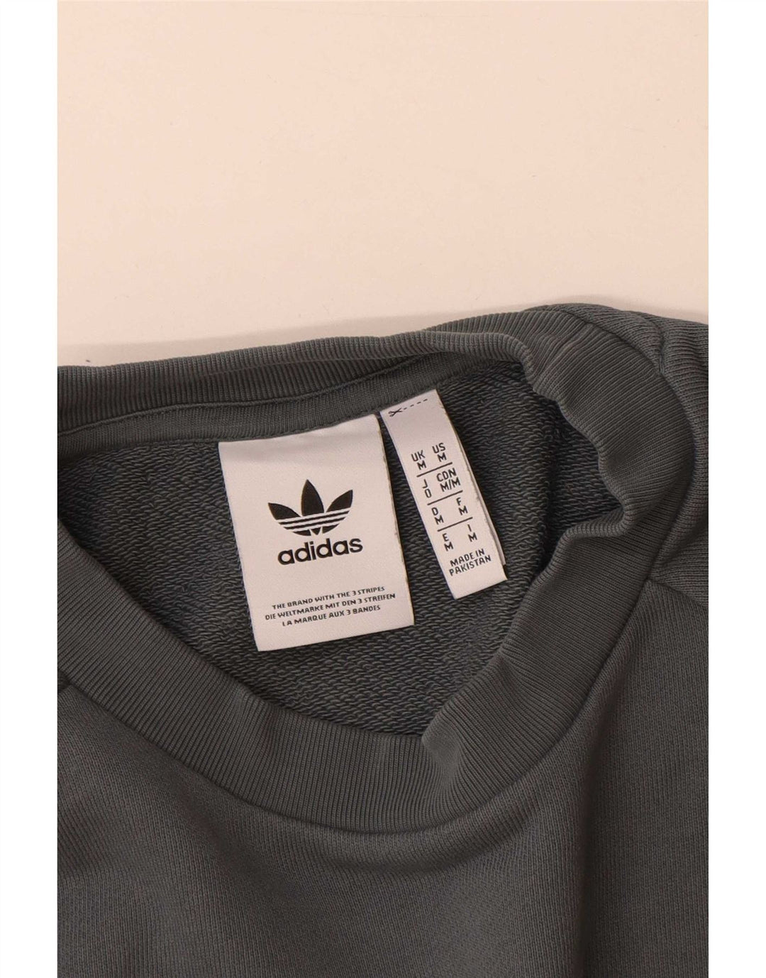 Ανδρικό γραφικό φούτερ Adidas, μεσαίο γκρι βαμβακερό