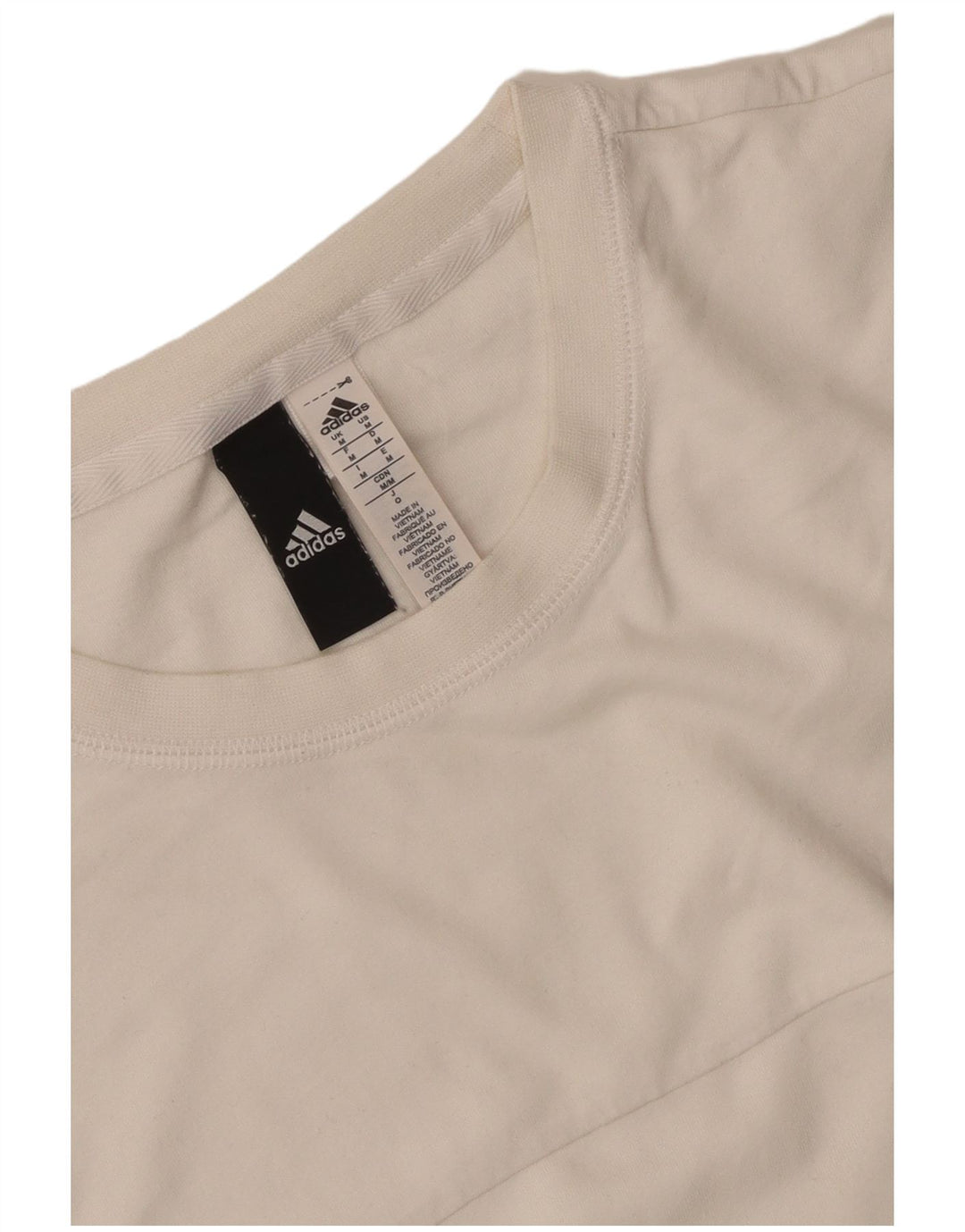 Ανδρικό T-Shirt Adidas Top Βαμβακερό μεσαίο λευκό χρώμα