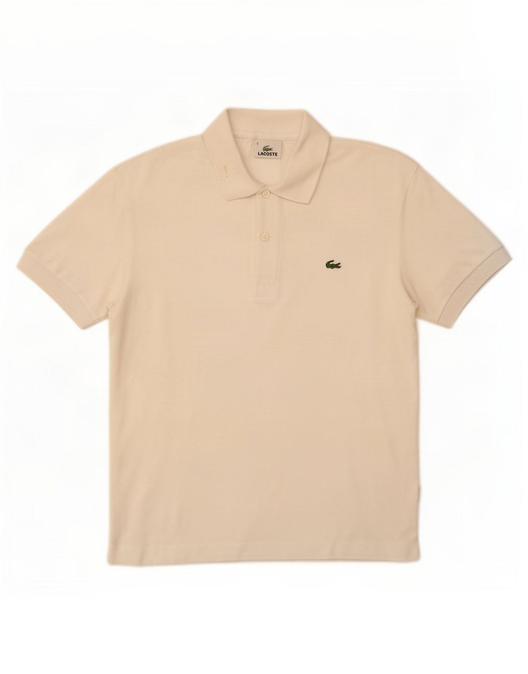 Ανδρικό πουκάμισο πόλο Lacoste, μέγεθος 3, μικρό λευκό βαμβακερό