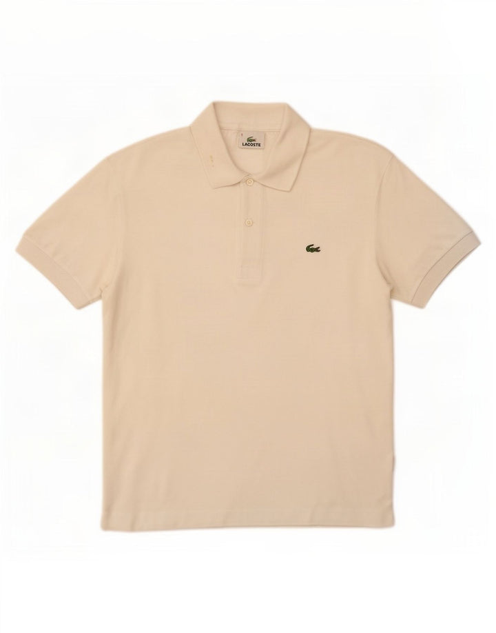 Ανδρικό πουκάμισο πόλο Lacoste, μέγεθος 3, μικρό λευκό βαμβακερό