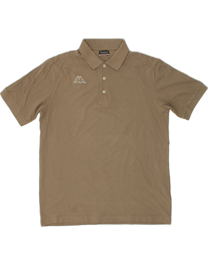 KAPPA Mens Polo Shirt XL Khaki Cotton Vintage Kappa and Second-Hand Kappa from Messina Hembry 