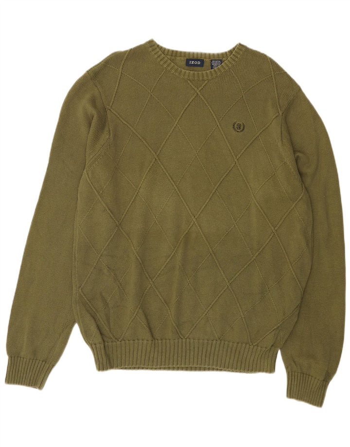 Ανδρικό πουλόβερ IZOD Boat Neck Jumper Medium Khaki Cotton