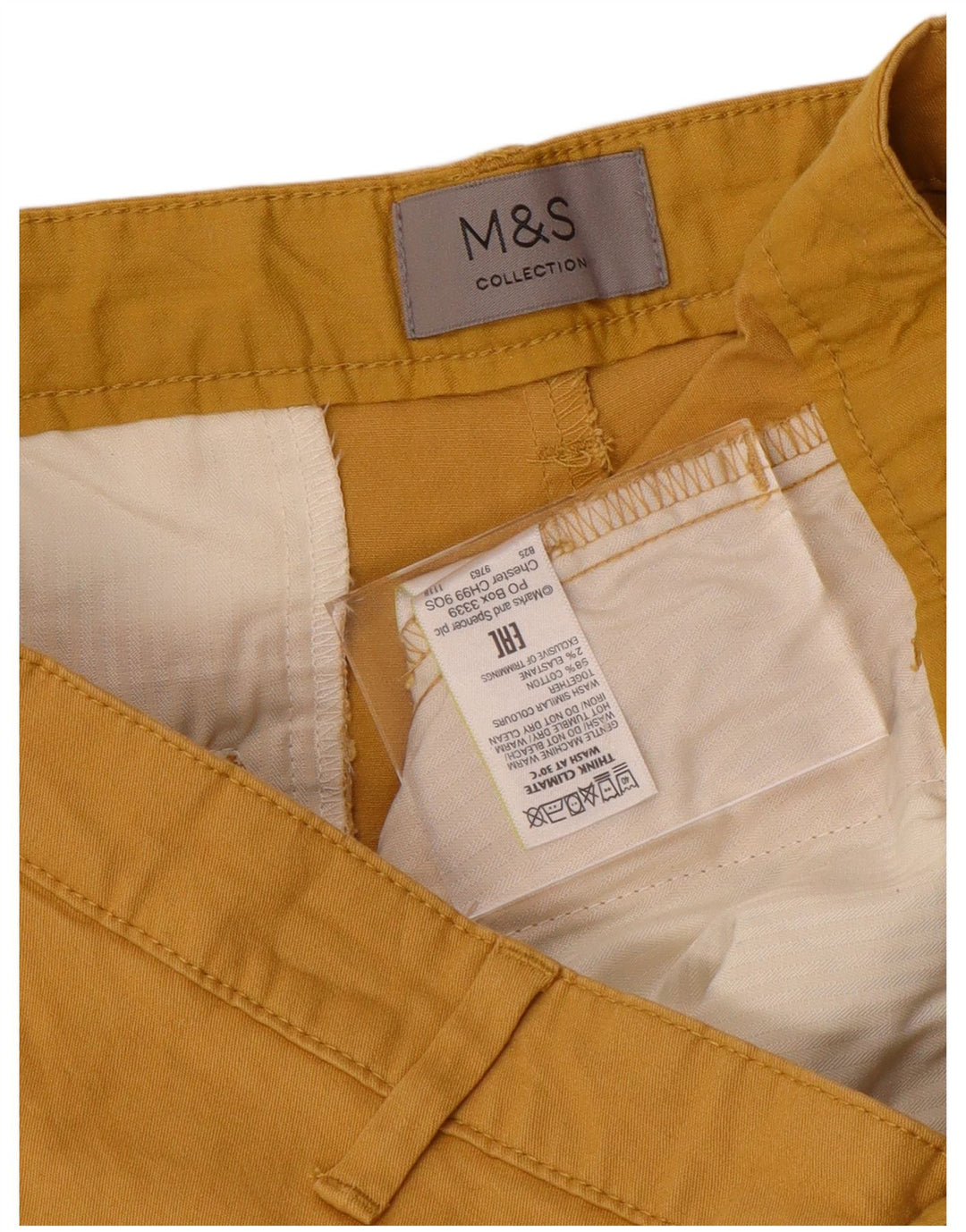 Ανδρικό σορτς Chino Marks & Spencer W36 μεγάλο κίτρινο βαμβακερό