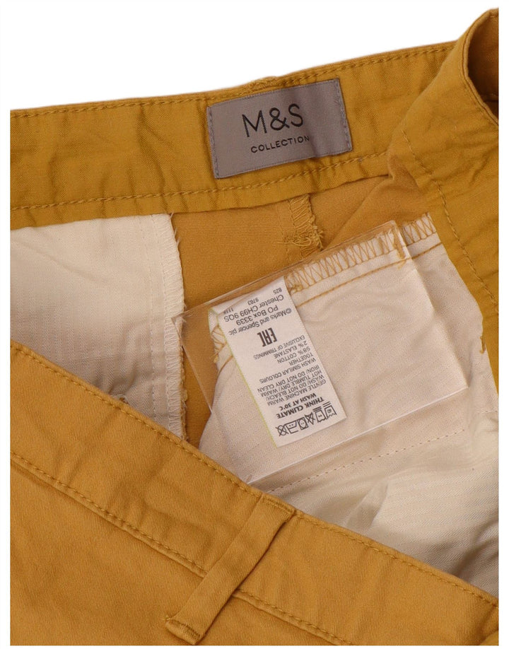 Ανδρικό σορτς Chino Marks & Spencer W36 μεγάλο κίτρινο βαμβακερό