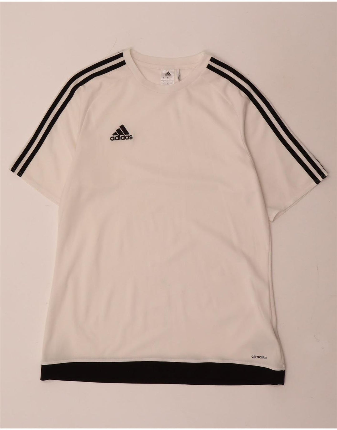 Adidas Ανδρικό T-Shirt Climalite Top Large White Colourblock Πολυεστέρας