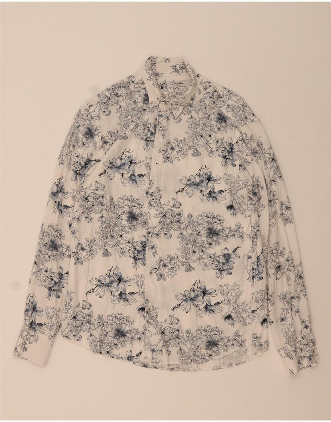 Ανδρικό πουκάμισο Clayton Slim Fit Medium Blue Floral Viscose
