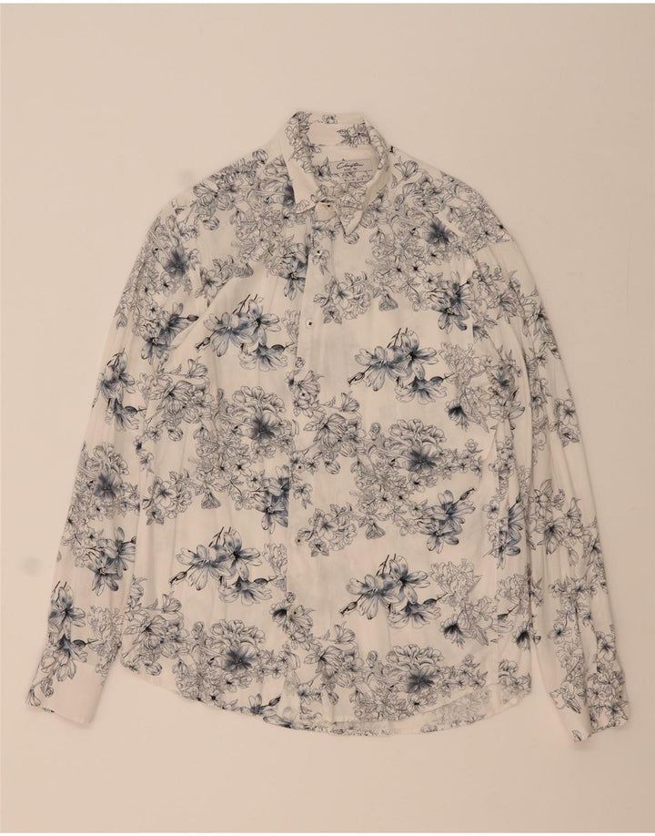 Ανδρικό πουκάμισο Clayton Slim Fit Medium Blue Floral Viscose