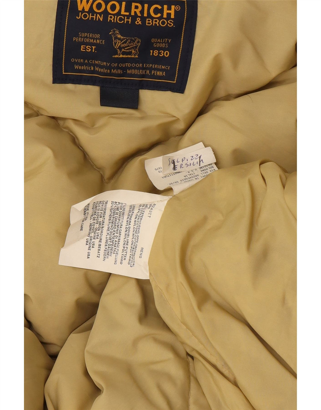 Woolrich Ανδρικό μπουφάν με κουκούλα UK 36 Small White Nylon