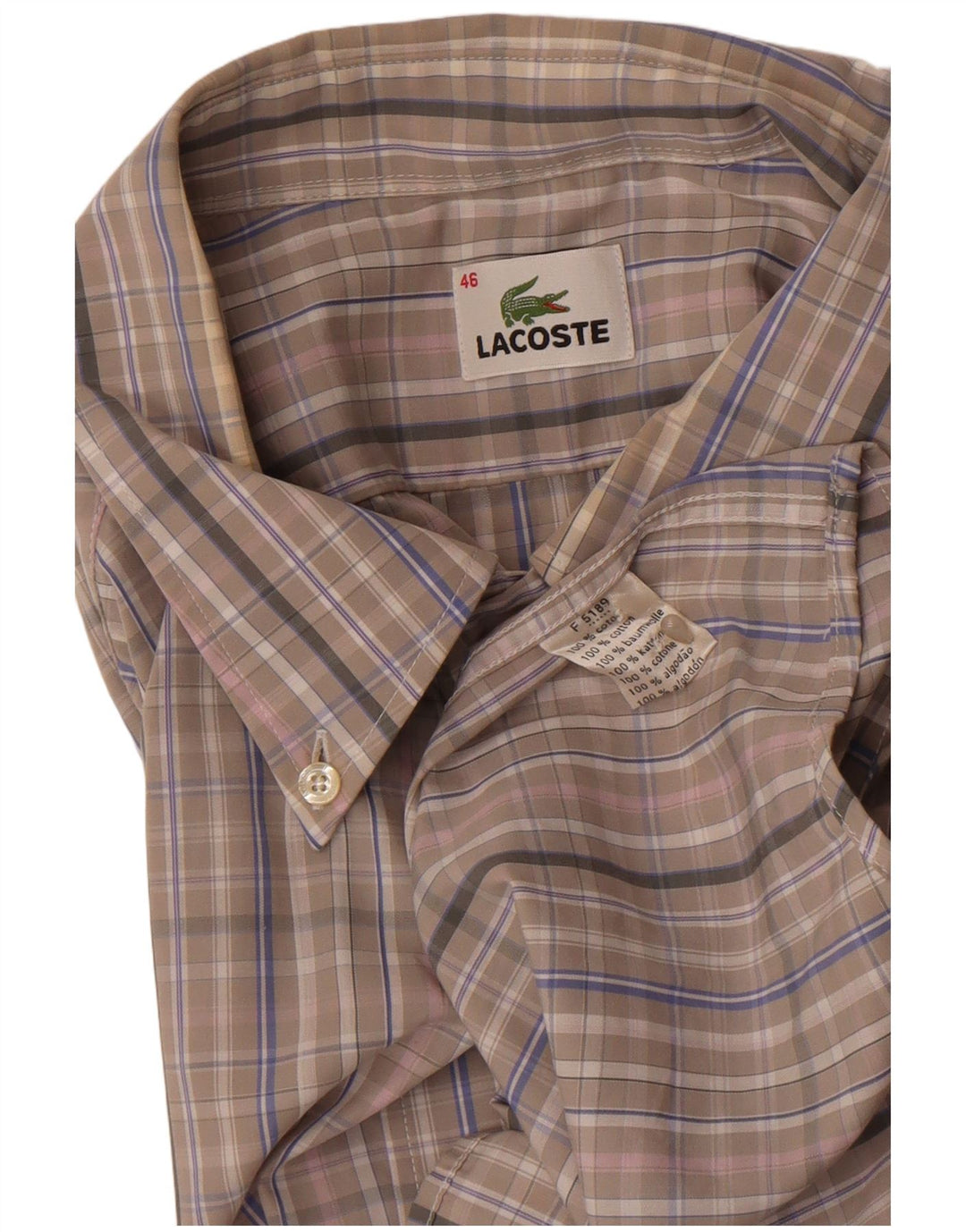 Ανδρικό πουκάμισο Lacoste νούμερο 46 2XL Γκρι βαμβάκι