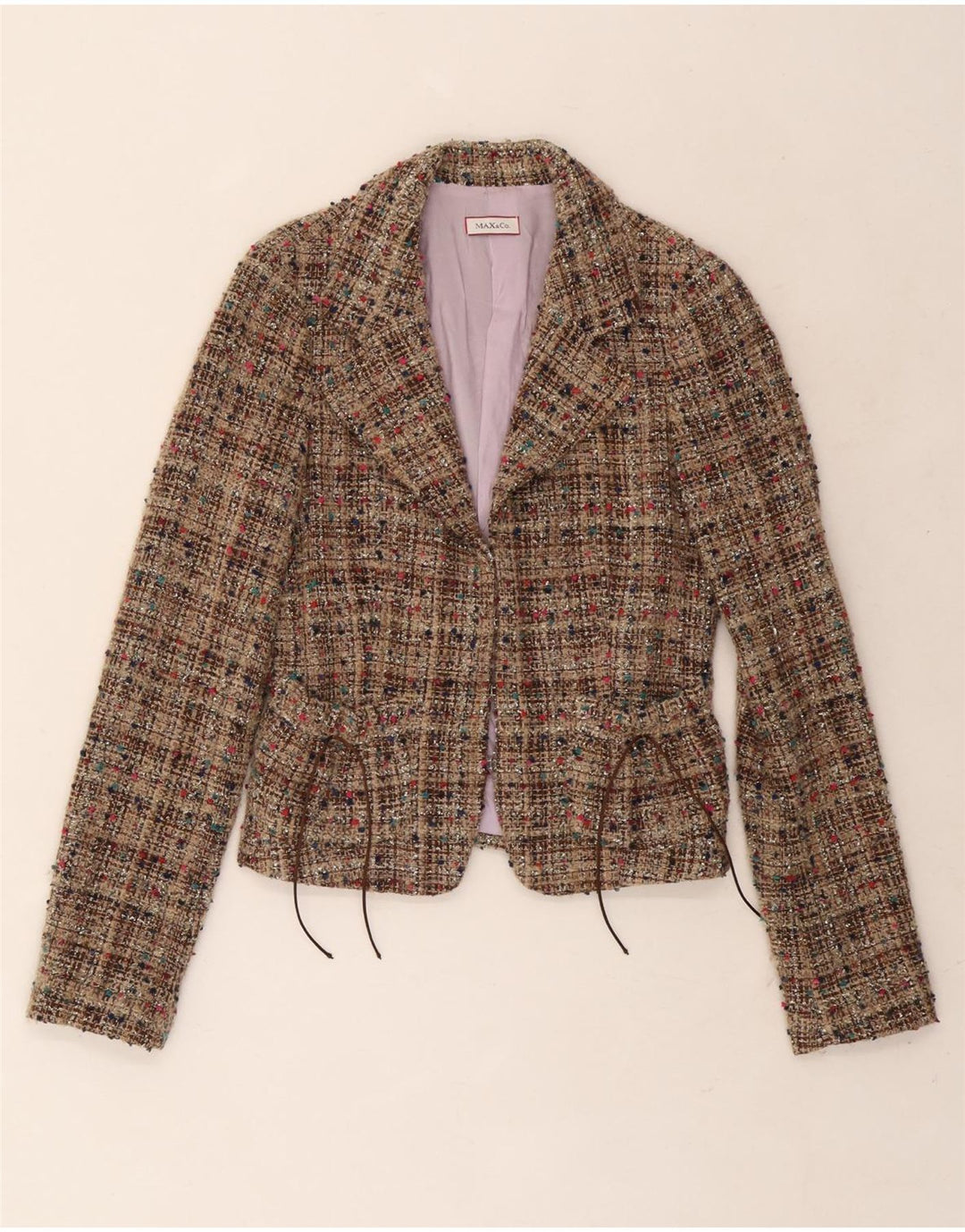Max & Co. Γυναικείο σακάκι UK 10 Small Beige Flecked Wool