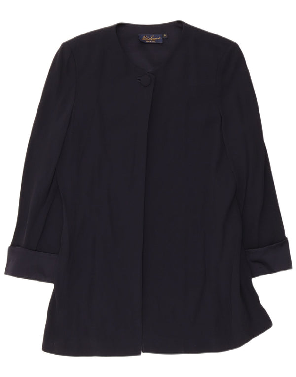 Luisa Spagnoli γυναικείο υπερμεγέθη πανωφόρι UK 10 Small Navy Blue Acetate