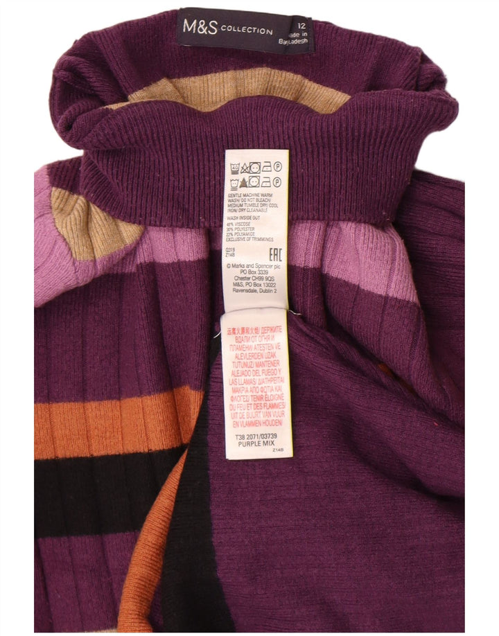 Marks & Spencer Γυναικείο πουλόβερ με λαιμό χελώνα UK 12 Medium Purple
