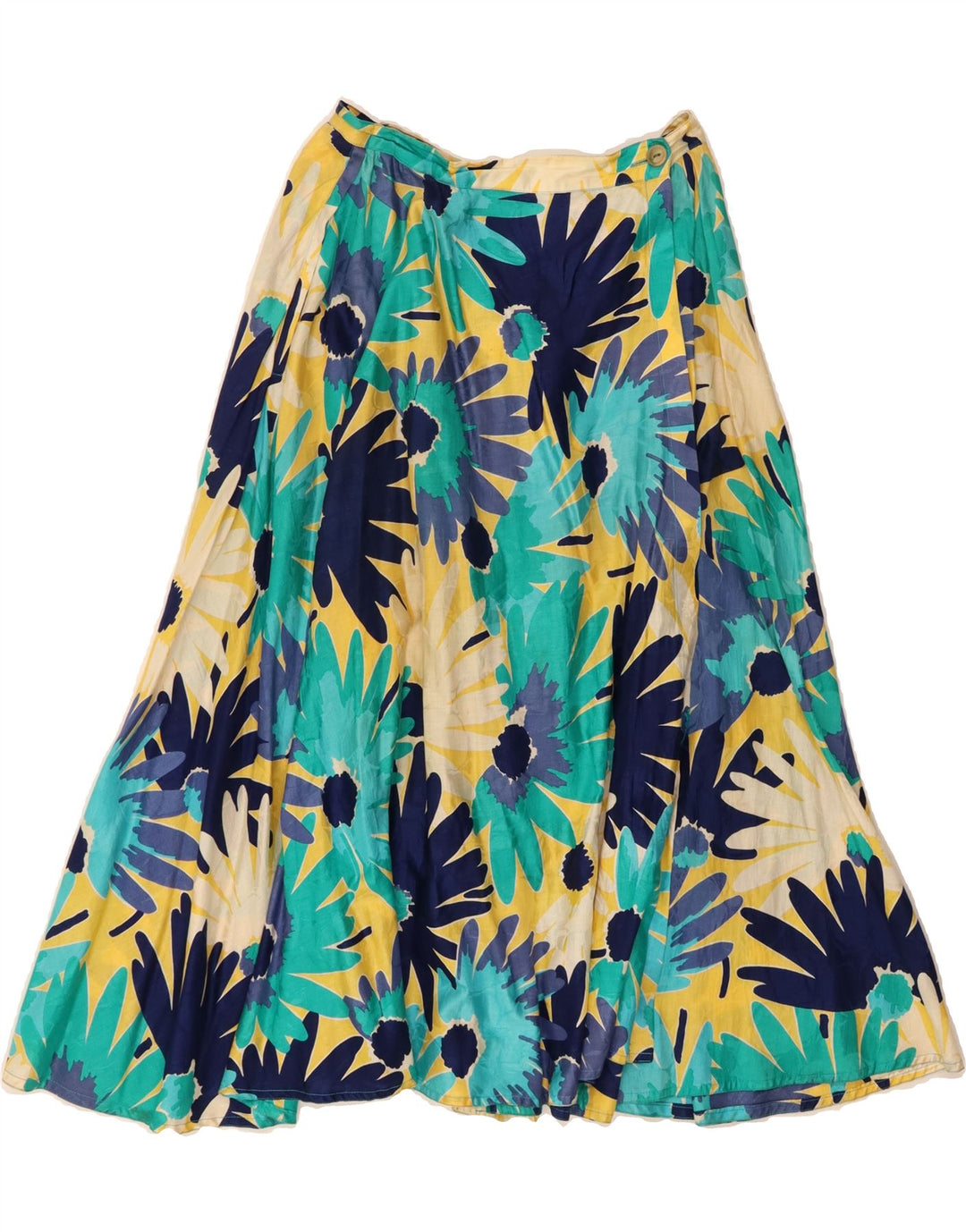 VINTAGE Womens Wrap Skirt IT 42 Medium W28 Multicoloured Floral Cotton Vintage Vintage and Second-Hand Vintage from Messina Hembry 