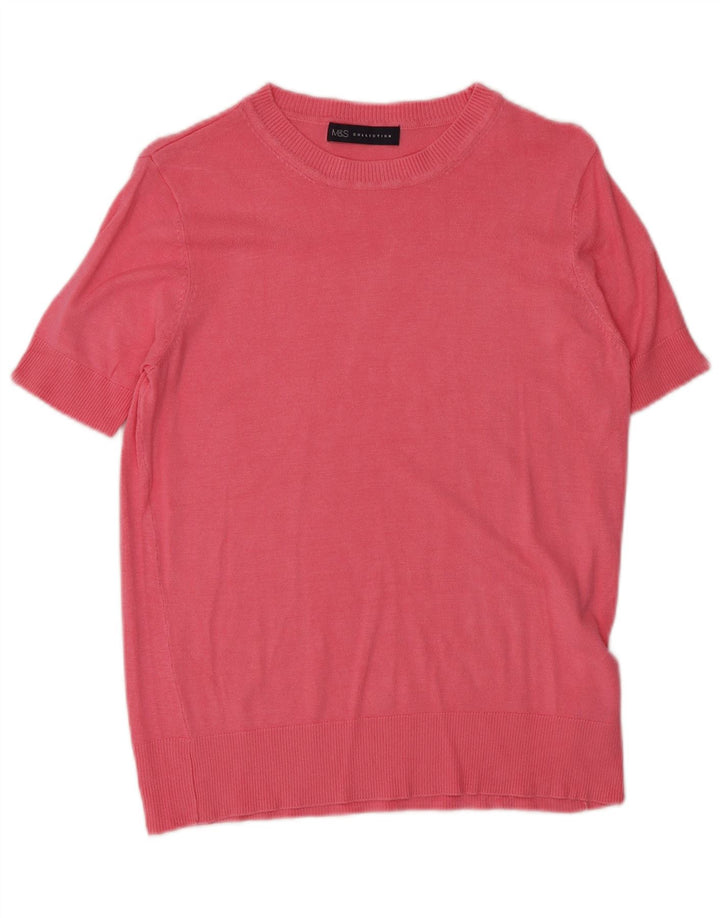 Marks & Spencer Γυναικείο πουλόβερ με λαιμόκαυστο UK 8 Small Pink