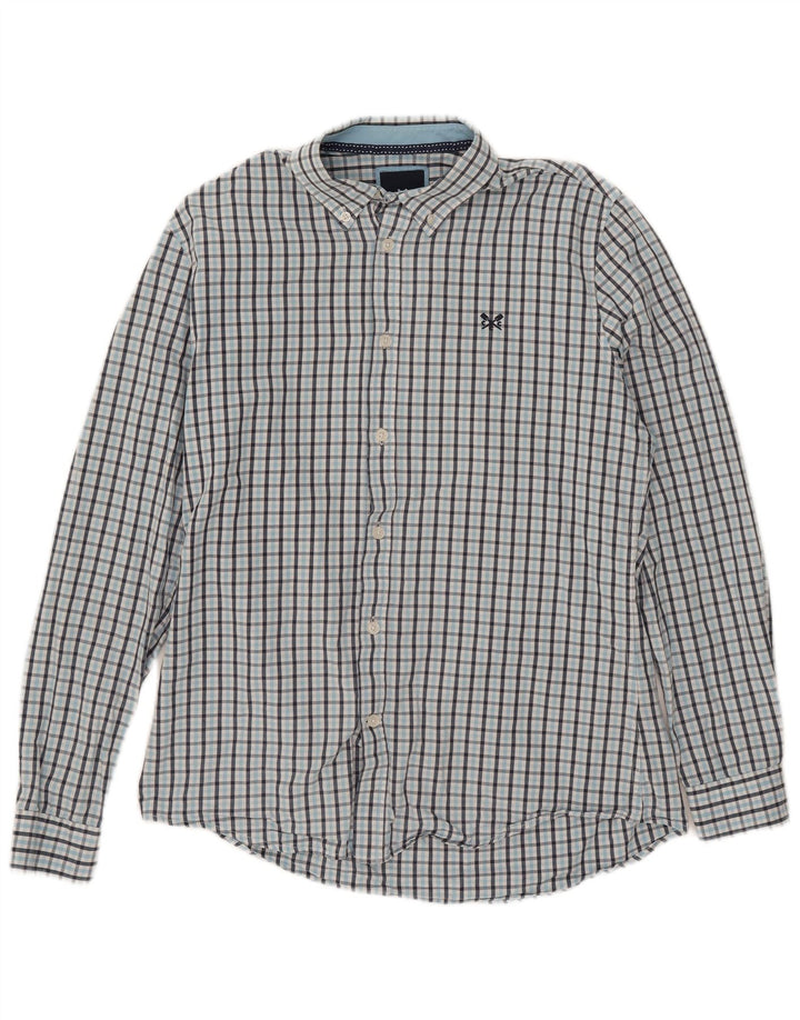 Ανδρικό πουκάμισο Crew Clothing Slim Fit, μεσαίο μπλε βαμβακερό